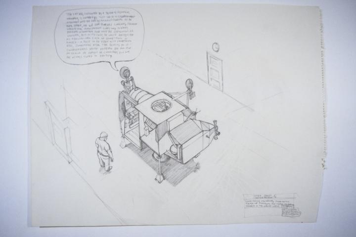 Lunar Excursion Module Recycling Plans(2), 2004, pencil on paper, 18