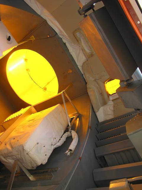 LEM, 2003-2007, 13'X11'X14', aluminum, steel, epoxy, wood, rubber, money
Lunar Excursion Module, interior