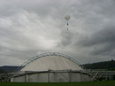 BPL 001 near spacecraft above Royal International Pavilion, LLangollen, Wales.