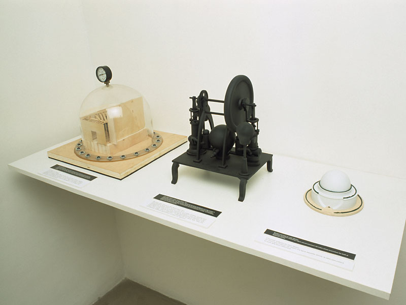 Studio In A Vacuum, Hydro-Vacuuo Engine, designed by John Worrell Keely, Cenotaph For the architect Boulee, at Galleria Franco Noero, Turin Italy, 2000.  Work now mising.